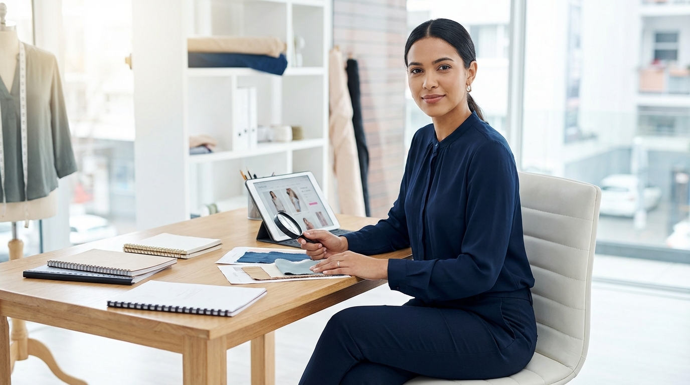 Moda Evangélica Feminina professional working on 