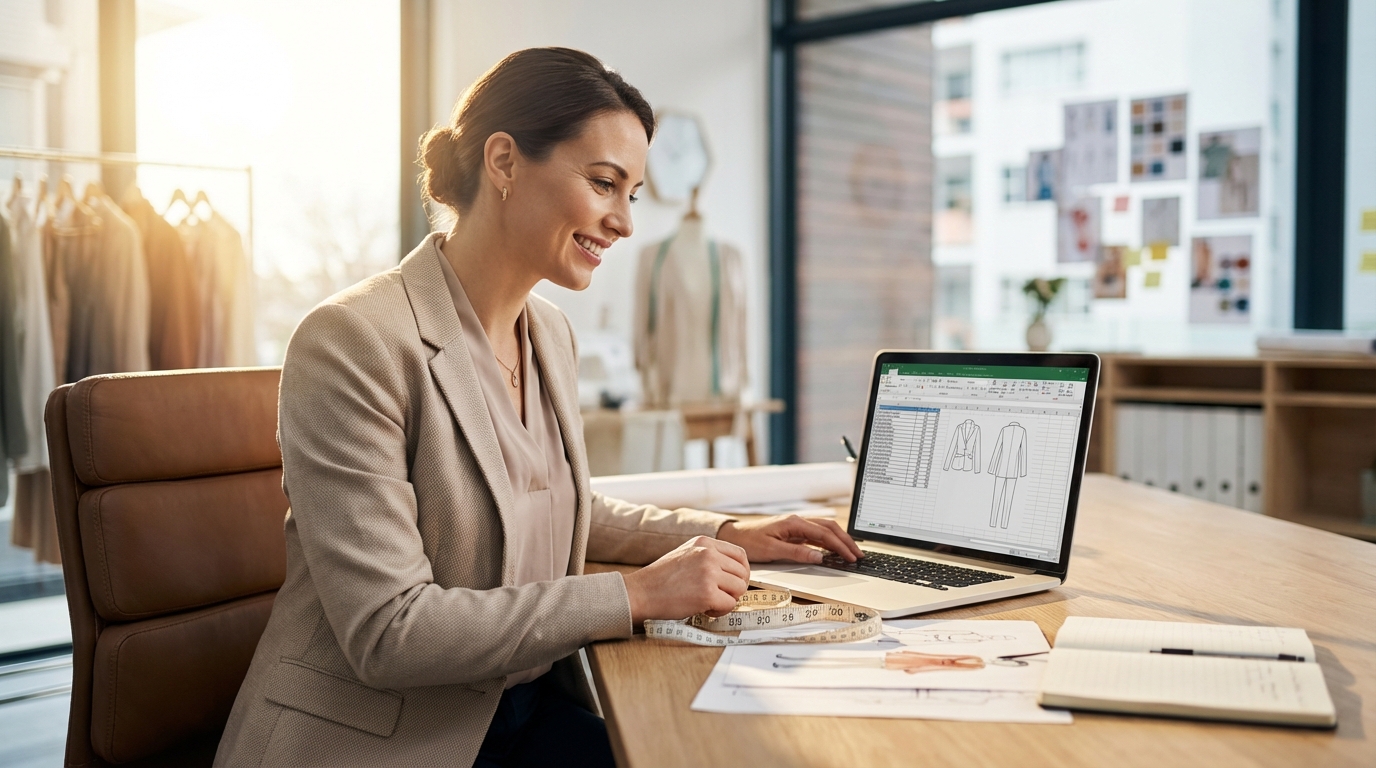 Moda Evangélica Feminina professional working on 