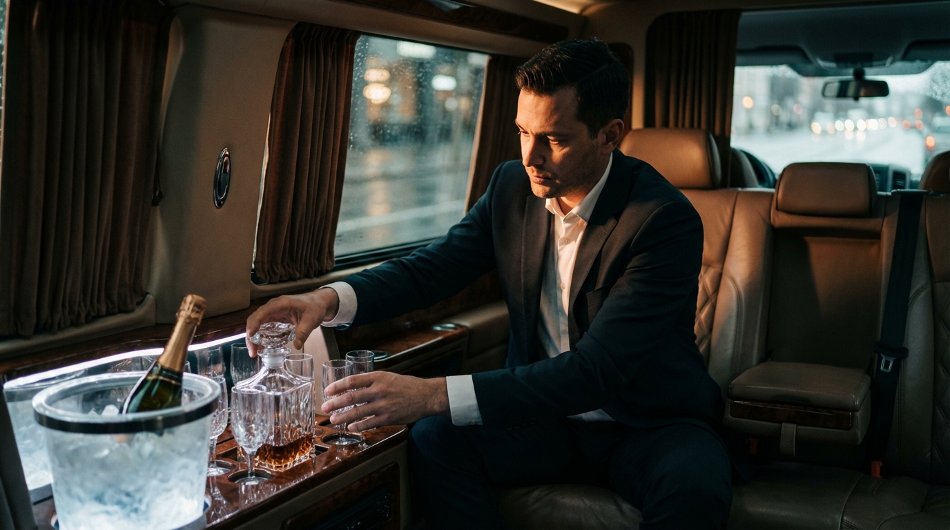 Luxury Transportation Service professional working on 