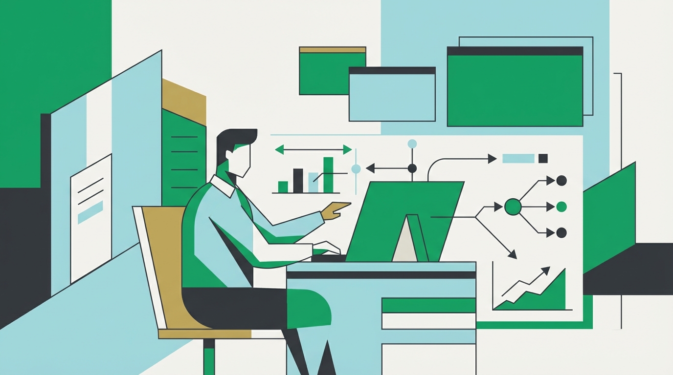 professional working in Agency Matching Service environment, modern setting, engaged with their work
