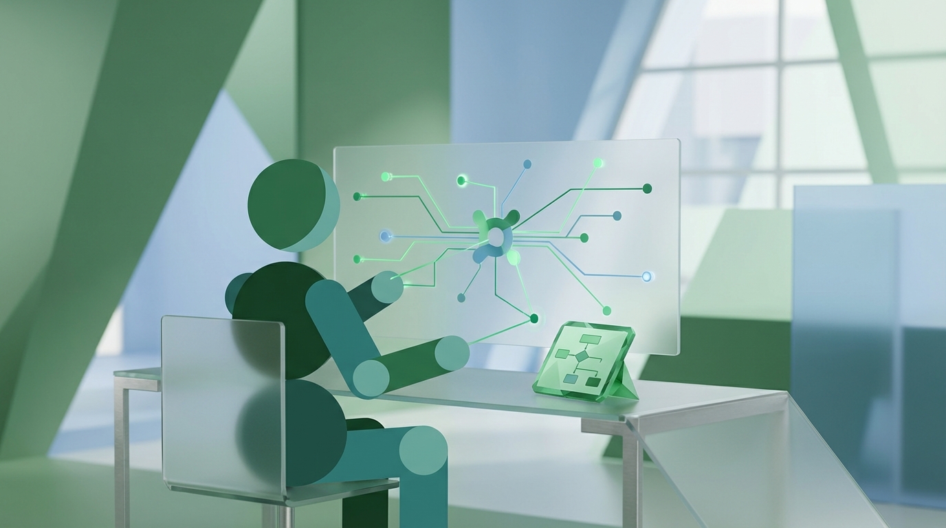professional working on 1. The Core Ecosystem of Digit in Agency Matching Service context, modern workspace, engaged and productive